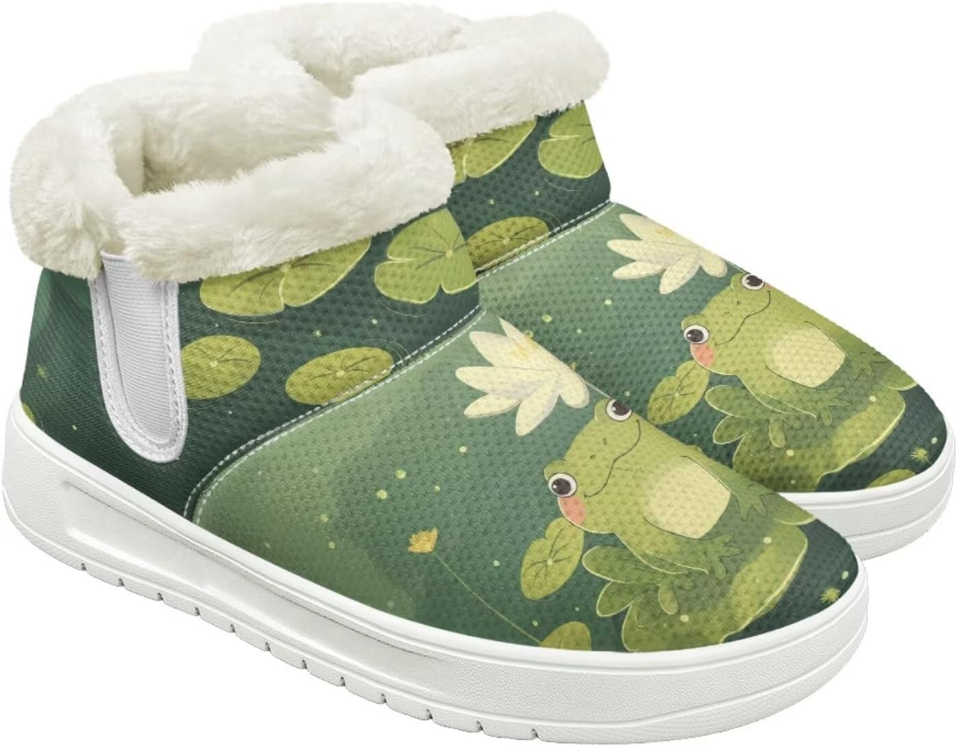 

Зимние ботинки для женщин и мужчин, слипоны, снежные туфли, для походов и путешествий, для ходьбы, с нескользящей резиновой подошвой, модный подарок Cugasmaru, Frog