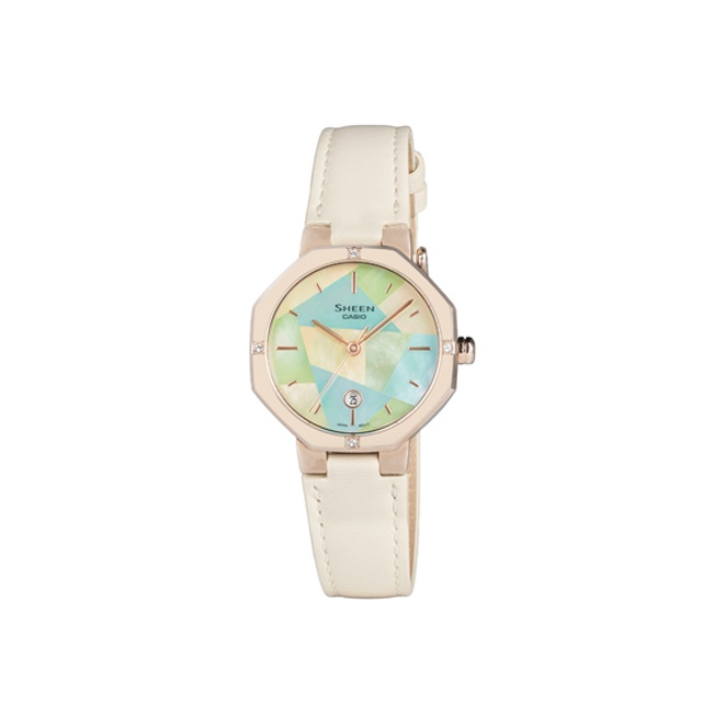 

CASIO Часы Women's SHEEN 33.5mm Mother Of Pearl Color Watch