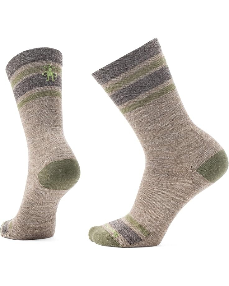 

Носки Unisex Smartwool Everyday Top Split Stripe Crew Socks, серо-коричневый