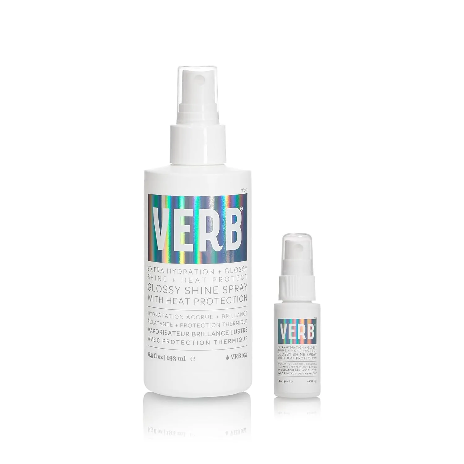 VERB Glossy Shine Spray - увлажняющий термозащитный спрей для волос, придает блеск и подготавливает к укладке, Vegan, без парабенов и сульфатов 251 мл / 2 шт.