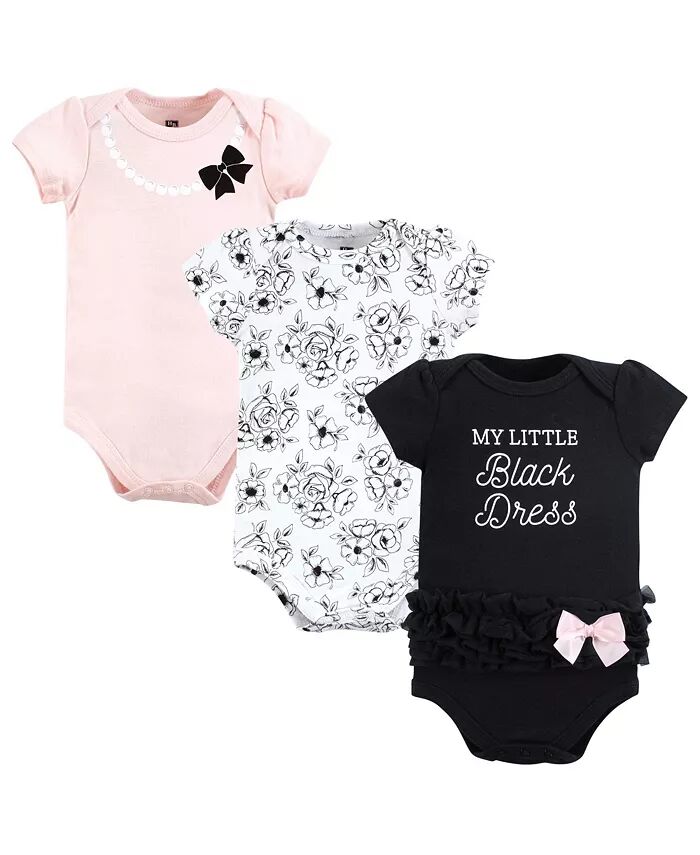 

Боди для девочек из хлопка, черное платье из ткани туаль Hudson Baby