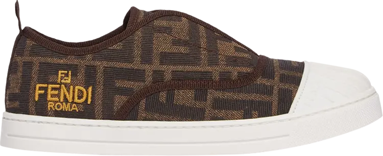 

Кроссовки Fendi Slip-On Sneaker Junior 'Allover FF Logo - Tobacco', коричневый