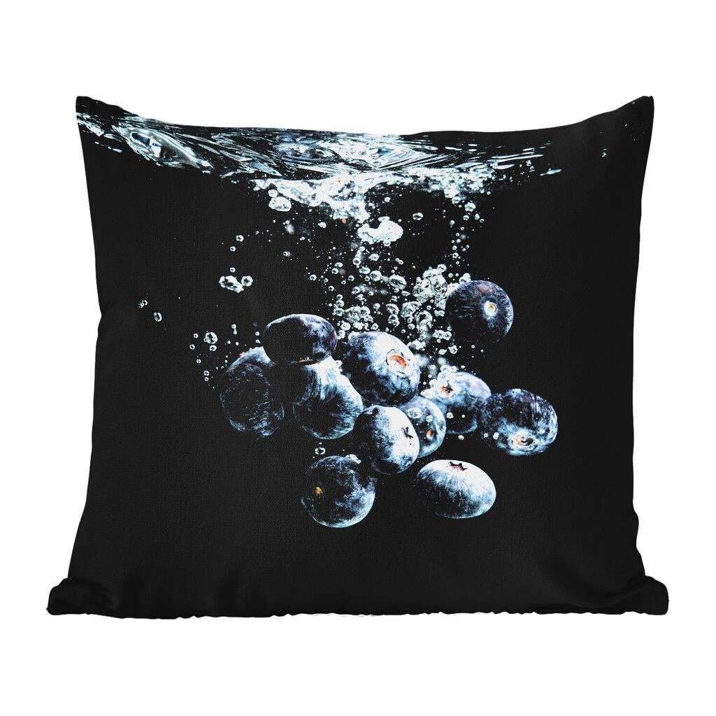

Уличная подушка MuchoWow - Черника - Фрукты - Ягоды - Натюрморт - Вода - Черный - 45x45 см - Устойчивость к атмосферным воздействиям - Подушки для отдыха - Чехлы для подушек - Декоративные чехлы для подушек - Декоративные чехлы для подушек, муль...