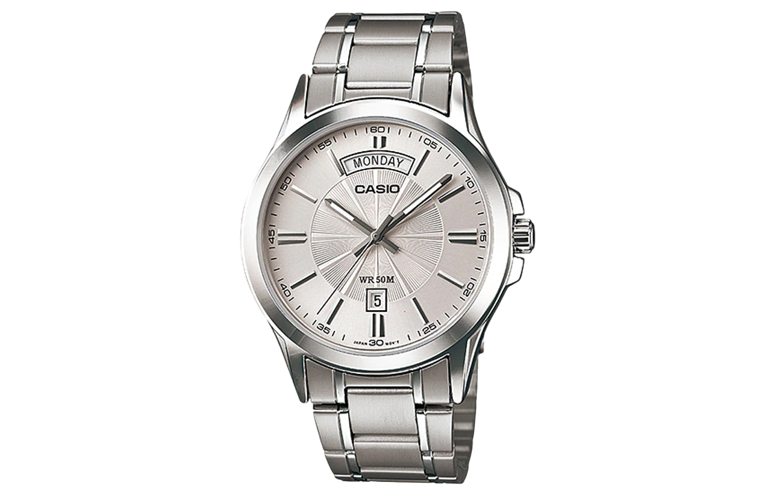 

CASIO Мужские белые часы стандартной серии MTP-1381D-7A