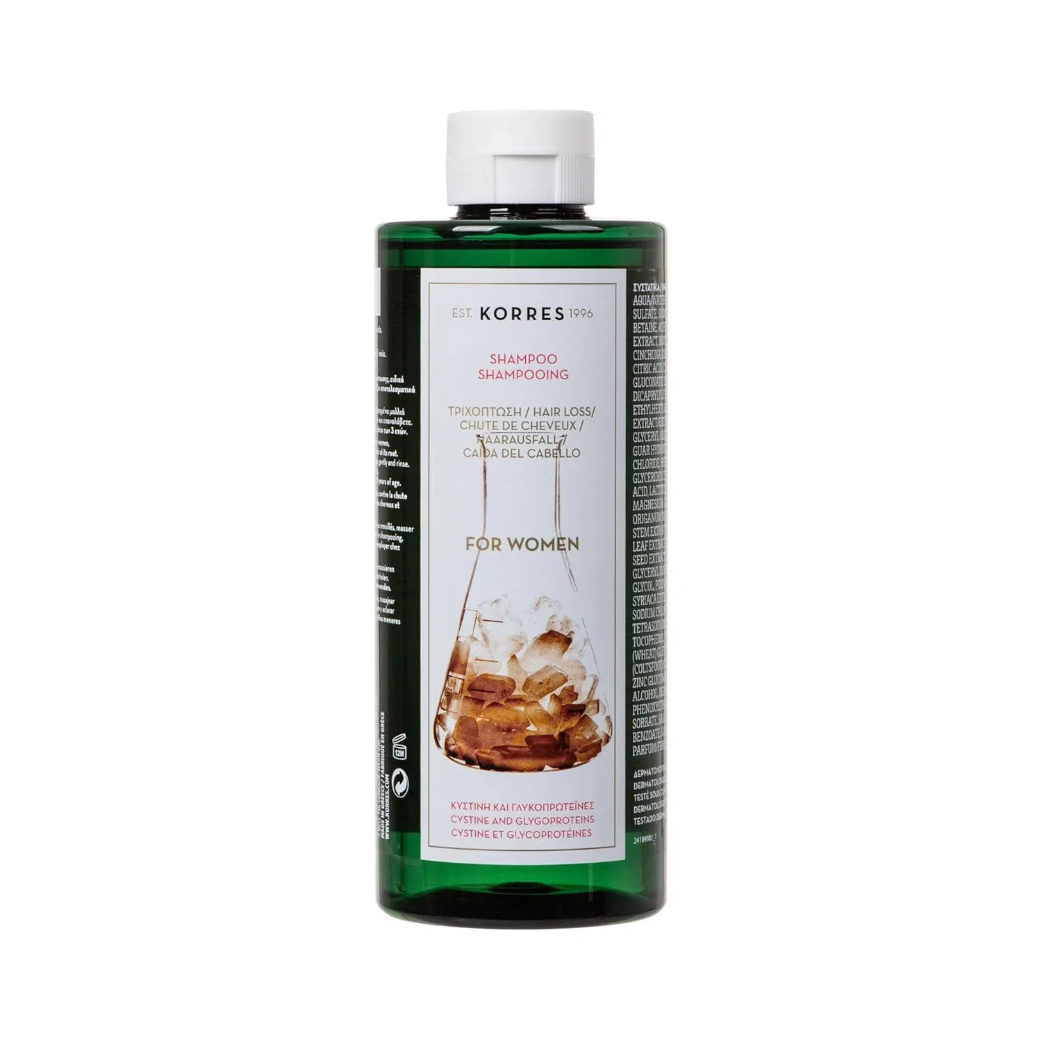 Женский шампунь против выпадения волос с цистином и гликопротеинами от KORRES