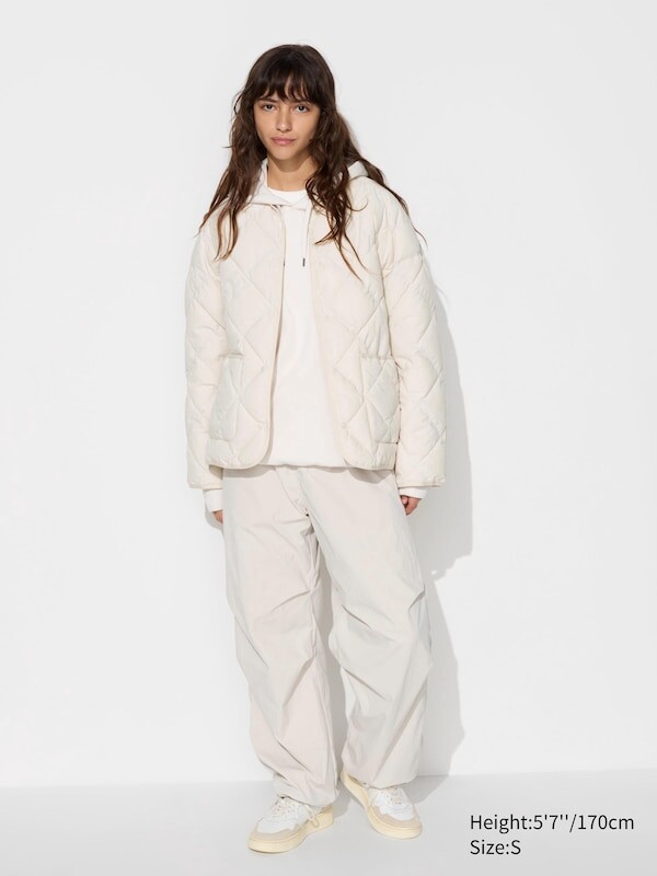 

Брюки-Парашют heattech Uniqlo, бежевый
