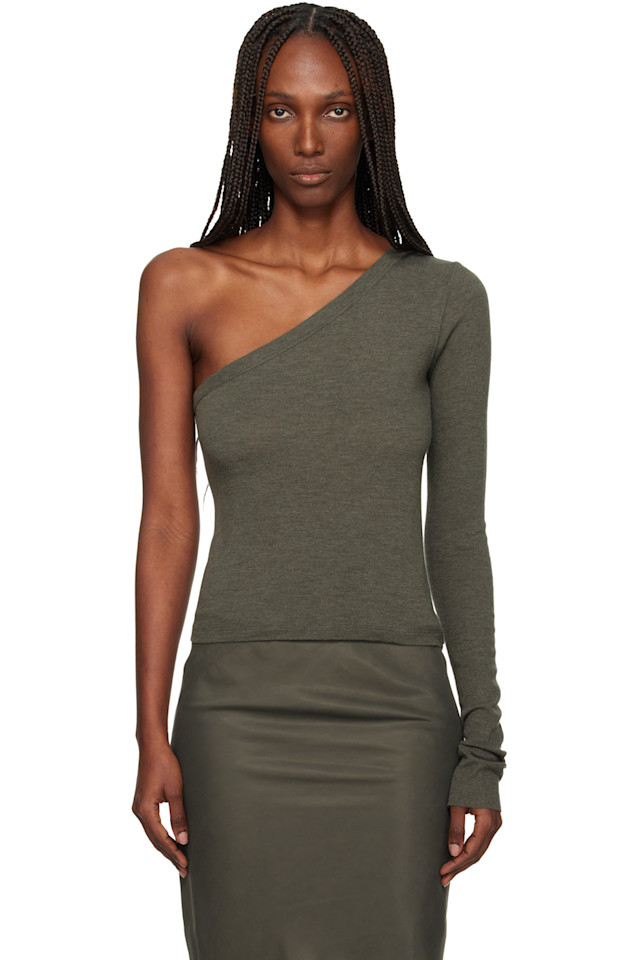 

Rick Owens Футболка цвета хаки Concordians Ziggy