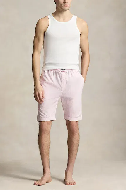 Пижамные шорты хлопковые Polo Ralph Lauren, розовый — фото 3