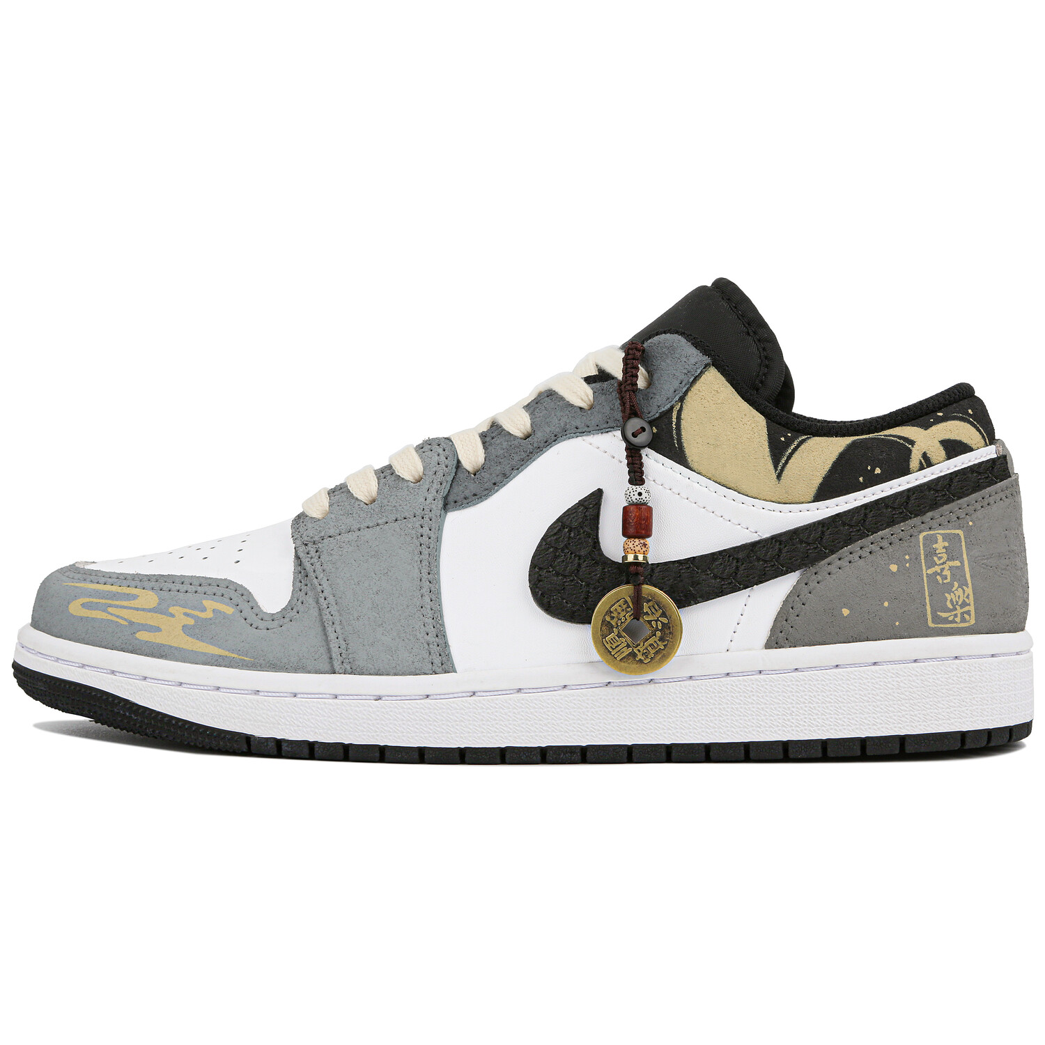 

Кроссовки Air Jordan 1 Vintage Basketball Shoes Men Low-Top White