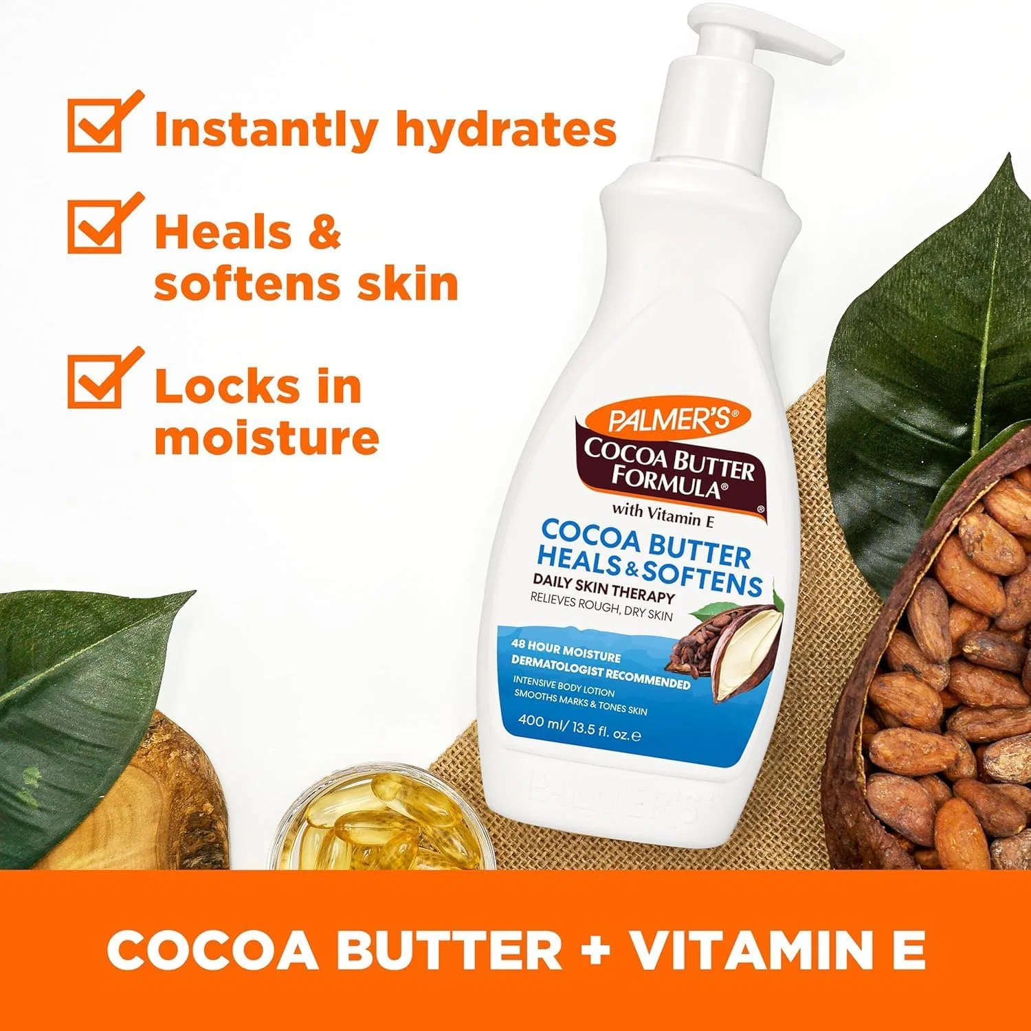 Лосьон для тела увлажняющий Palmer's Cocoa Butter Formula, 3 шт по 400 мл — фото 2