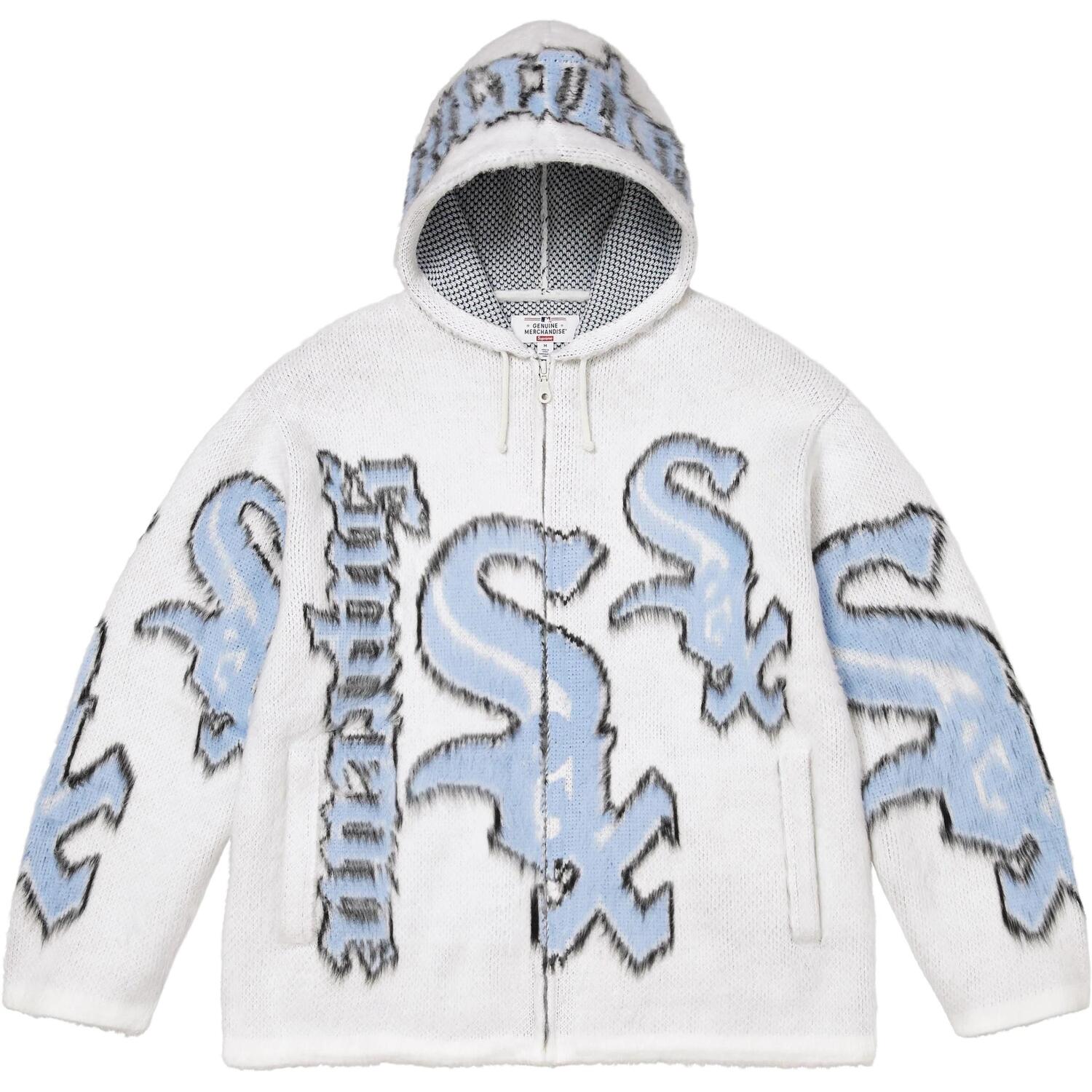 Чикаго Уайт Сокс FW25 WEEK5 худи с капюшоном на молнии унисекс Supreme, розовый — фото 2