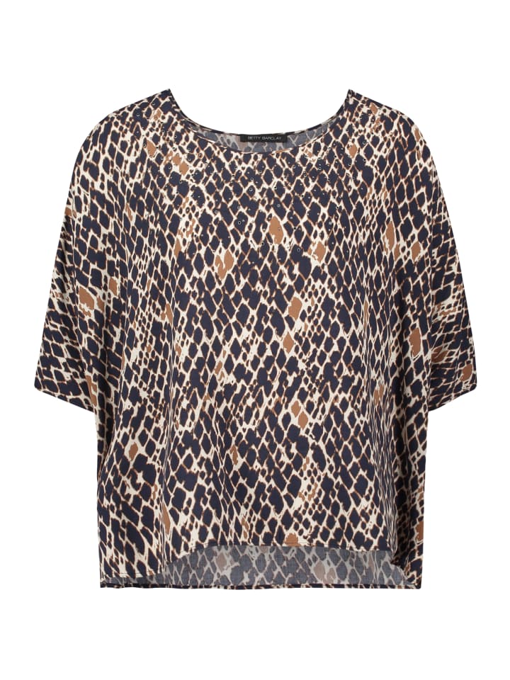 

Блузка без застежки с драгоценными камнями темно-синего/коричневого цвета Betty Barclay