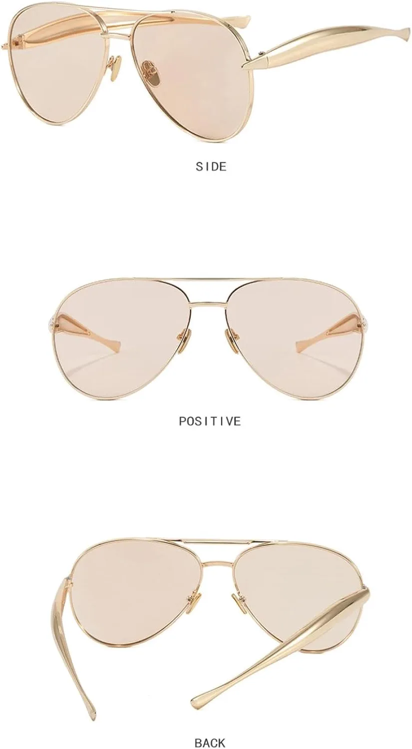 

Солнцезащитные очки с защитой от УФ-излучения UV400 | Металл-панк | Для женщин и мужчин | Для занятий спортом на открытом воздухе и вождения DSVIGF, Clear