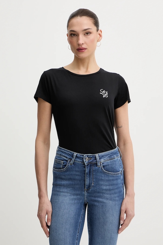 

Хлопковая футболка Liu Jo, черный