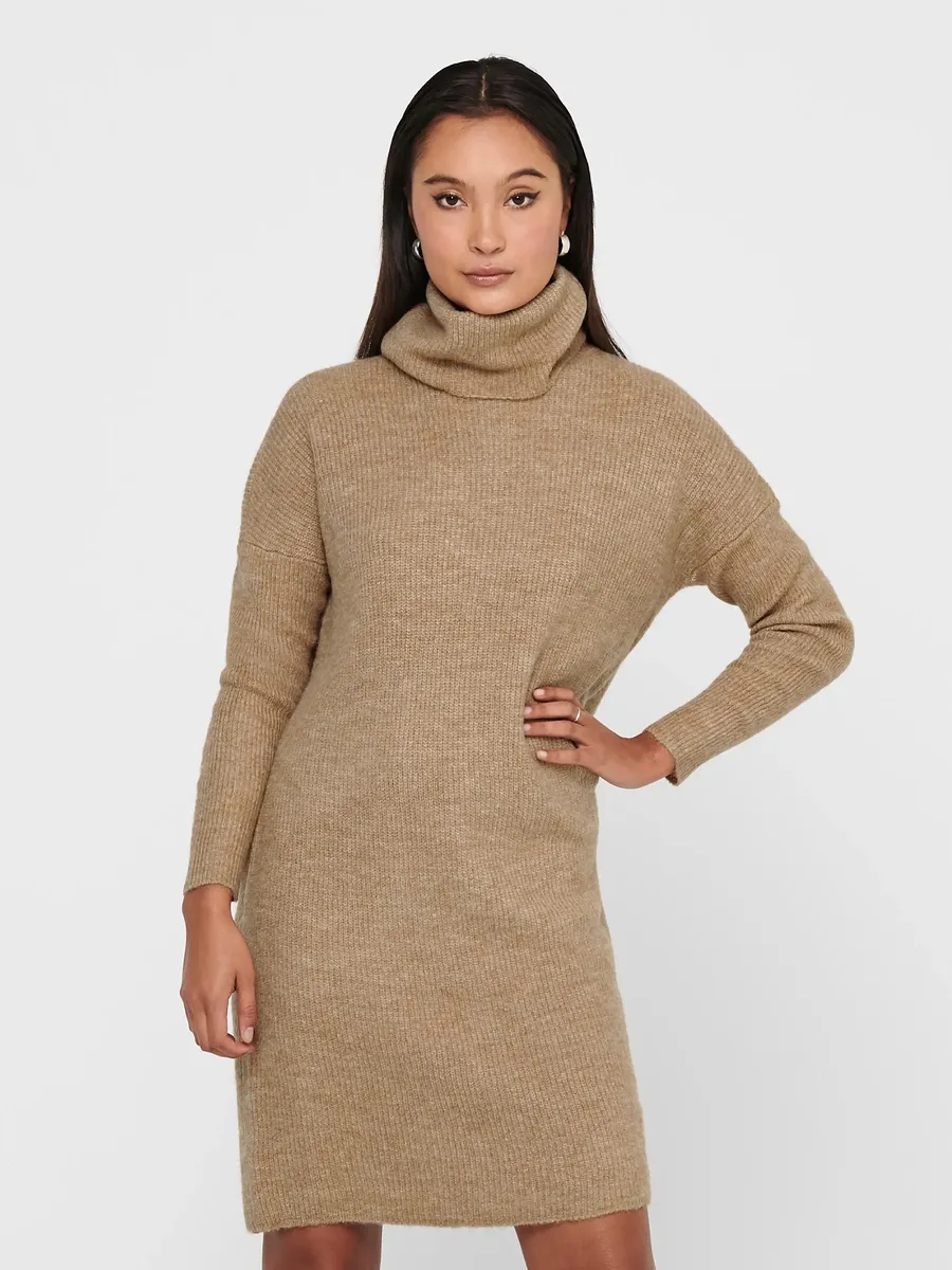 

Only трикотажное платье "ONLJANA L/S COWLNCK DRESS", цвет Col. Indian Tan