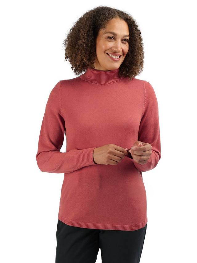 

Женский джемпер из мериносовой шерсти с воротником-стойкой Rohan, Sunstone Pink