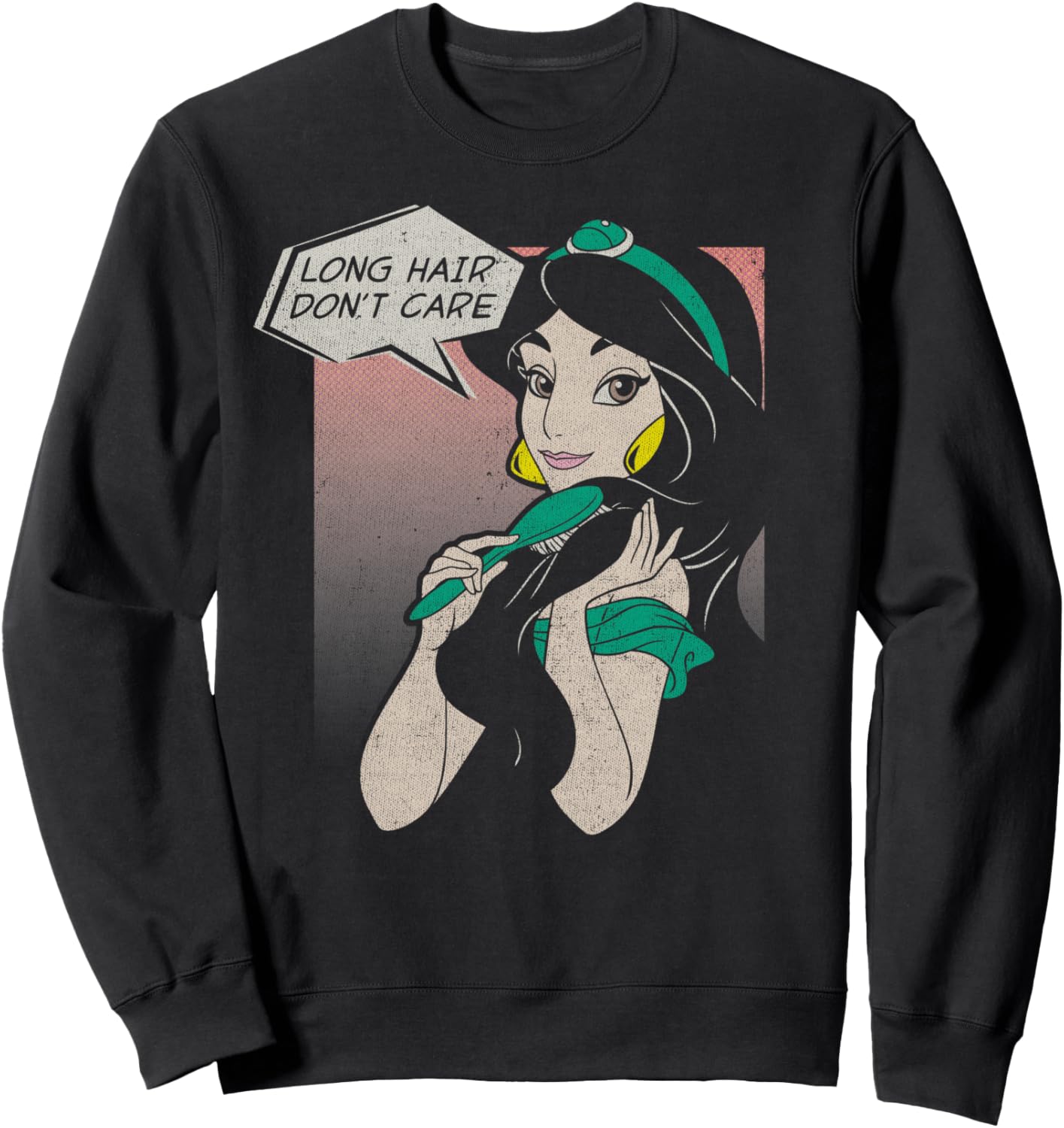 

Толстовка Disney Aladdin Jasmine Hair Don't Care Comics, черная, Черный, Толстовка Disney Aladdin Jasmine Hair Don't Care Comics, черная