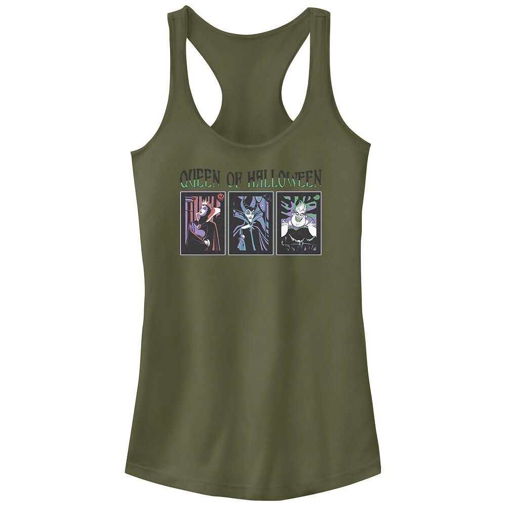 

Женская майка Disney Villains Queen Of Halloween Racerback Licensed Character, цвет Military Green