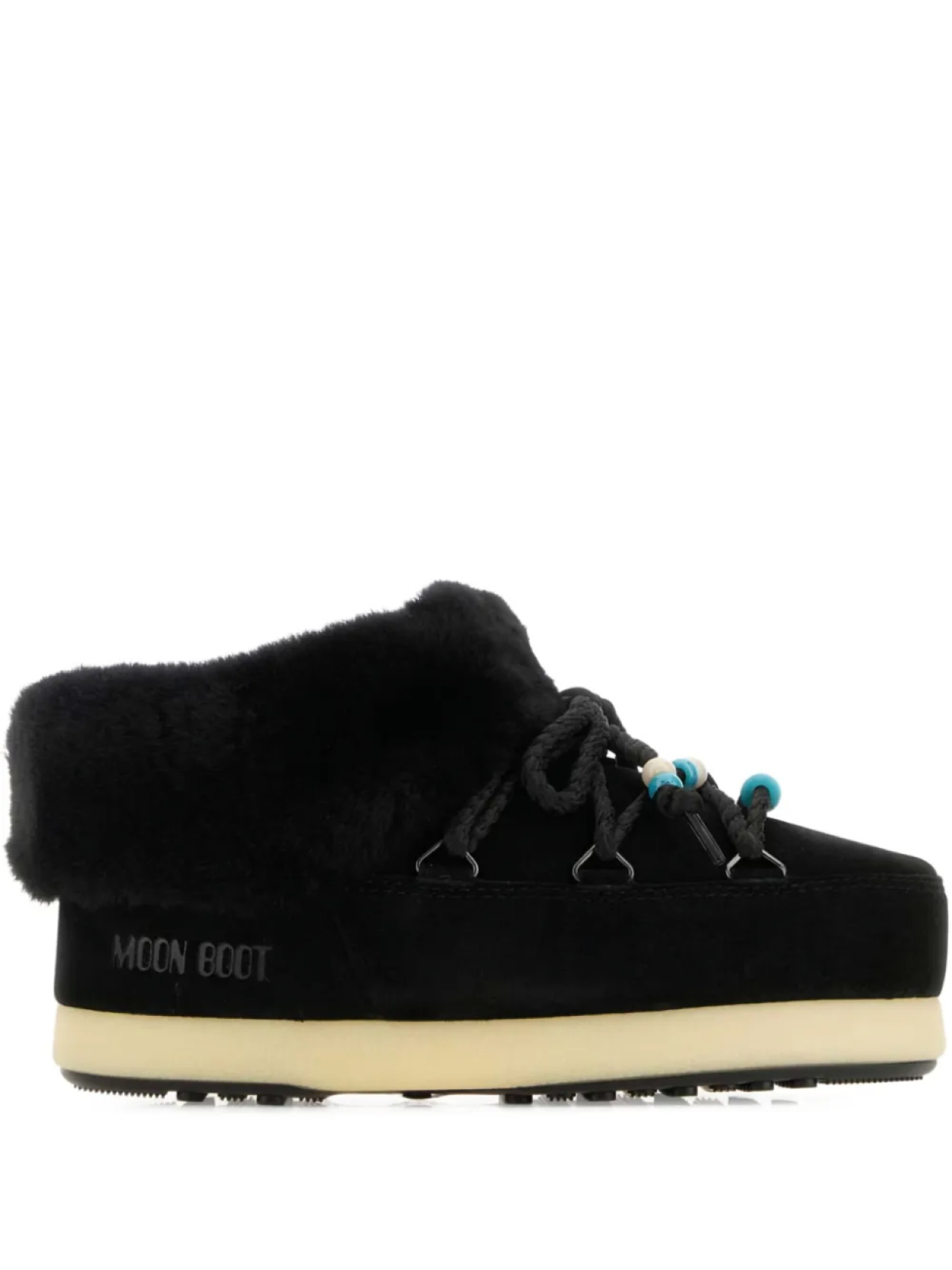 Мюли с меховой отделкой Moon Boot, черный