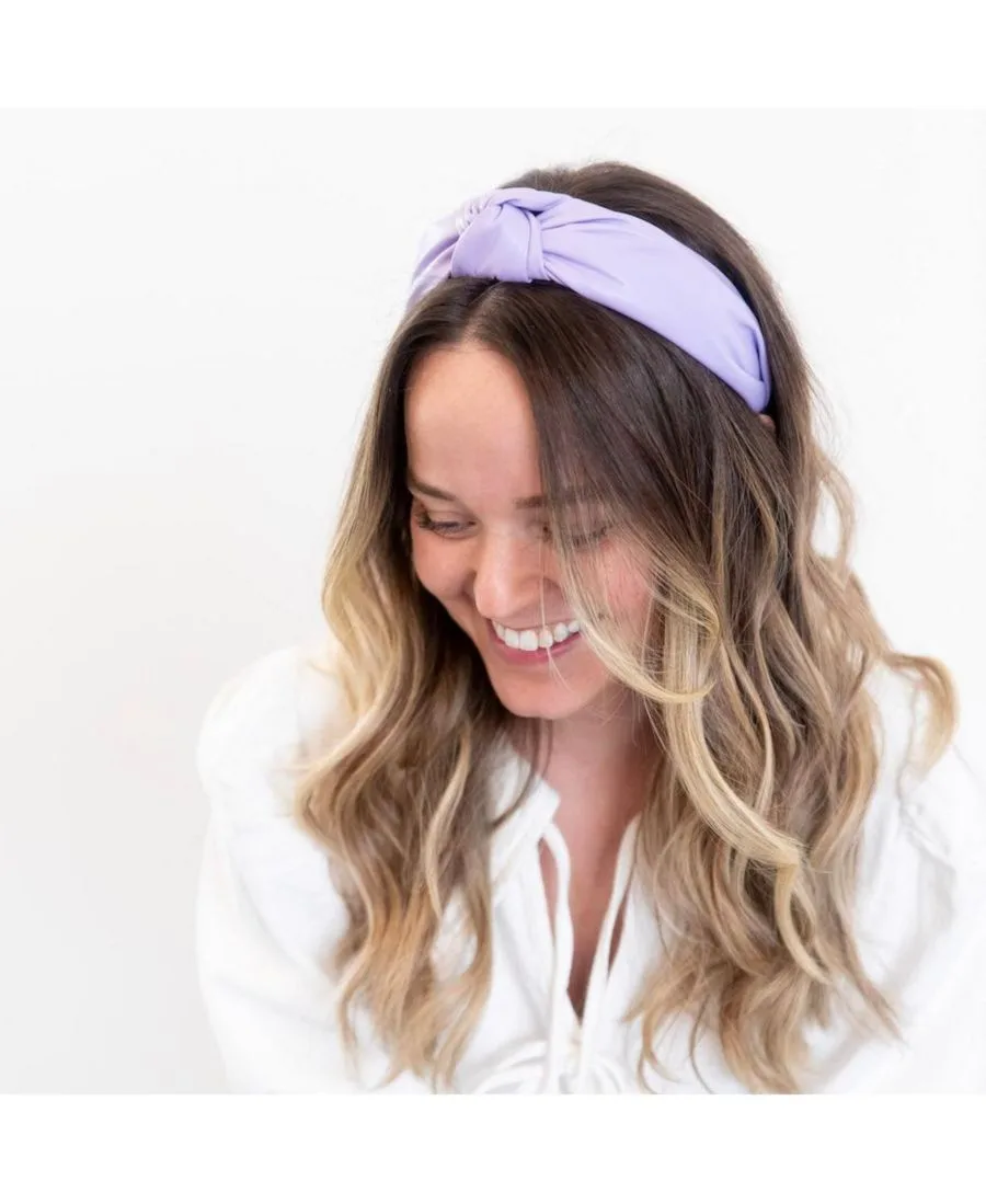 Headbands of Hope Женская повязка на голову "Бруклин" - сиреневого цвета — фото 2