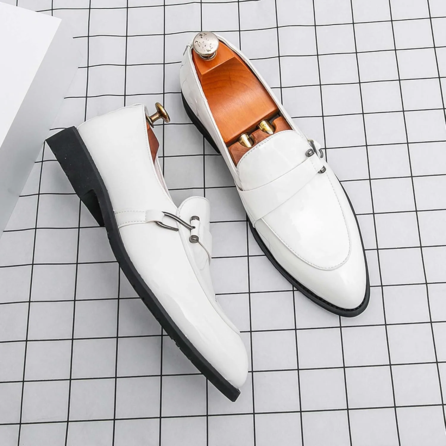 Лоферы Patent Leather Loafers, белый — фото 2