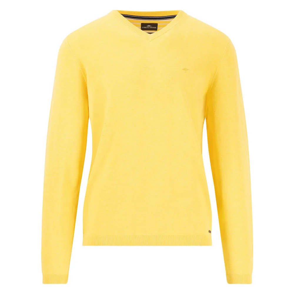 

Свитер Fynch Hatton Air Cotton v neck, желтый