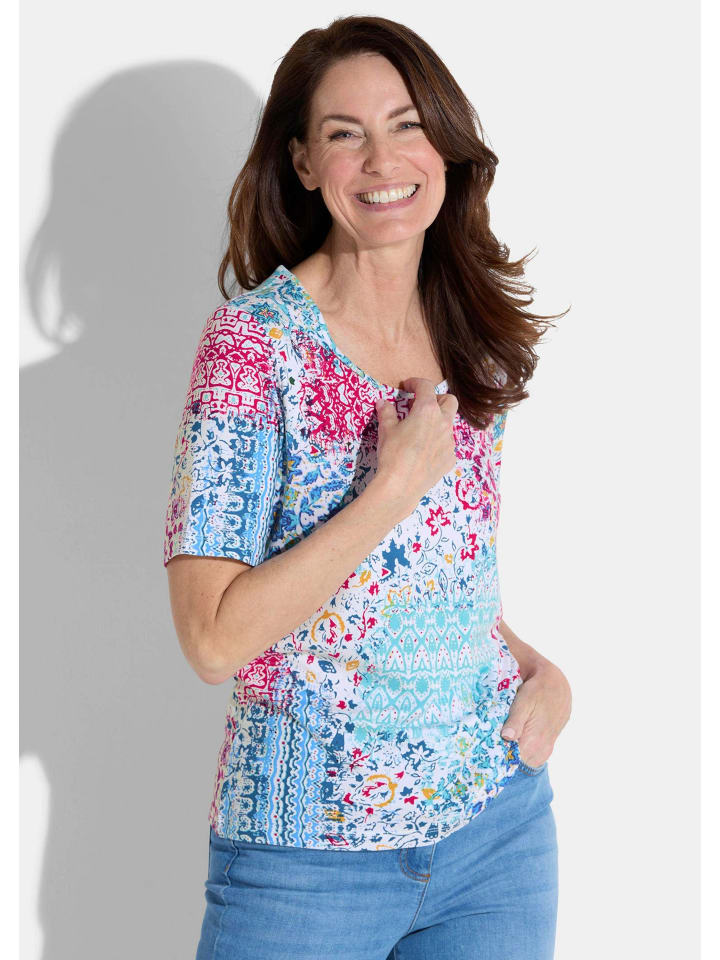 

Рубашка красного / бирюзового / белого цвета / с узором GOLDNER