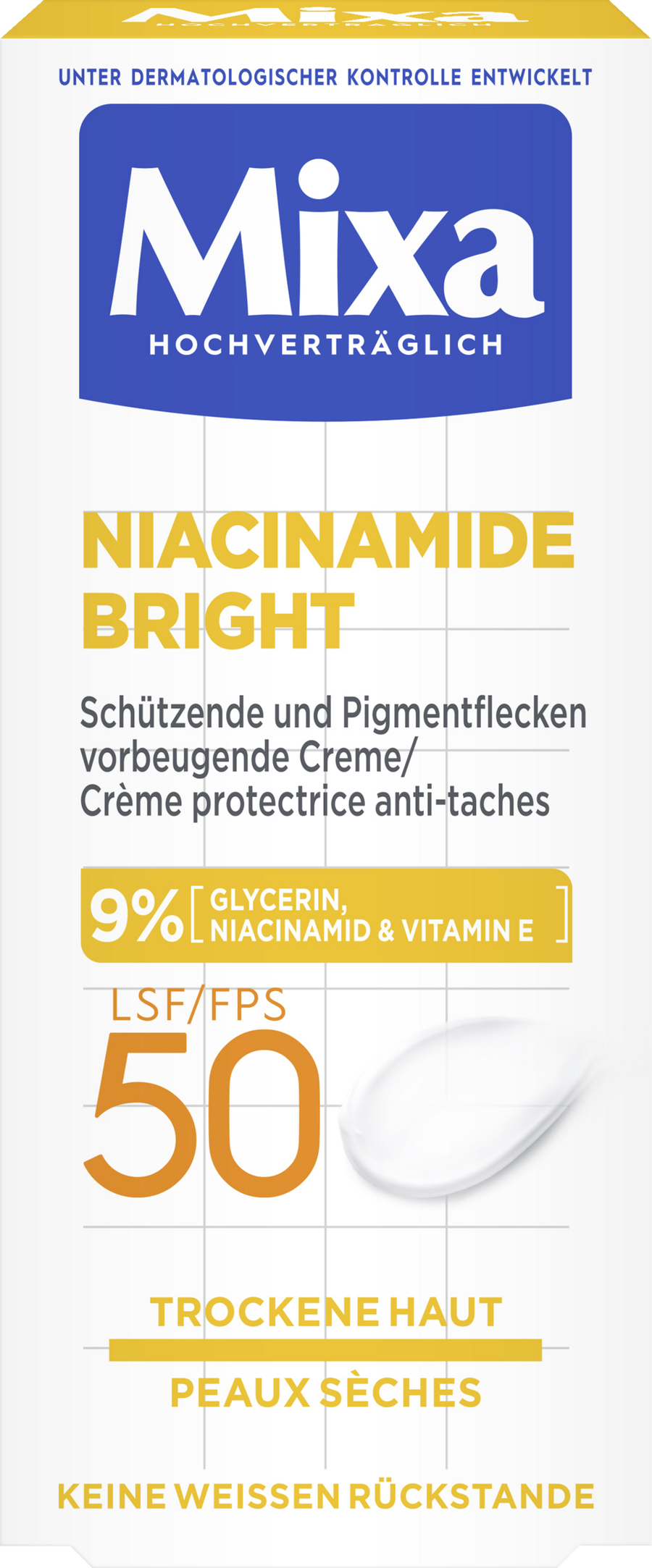 

Дневной крем Mixa Niacinamide Bright Creme LSF50
