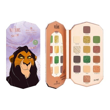 

Палитра теней для век Disney Villains Scar, 14 цветов, стойкая веганская, Essence
