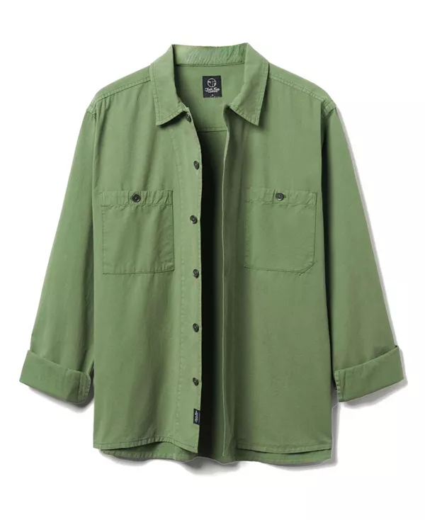 

Рабочая рубашка унисекс из выстиранной саржи Junk Food Clothing, зеленый