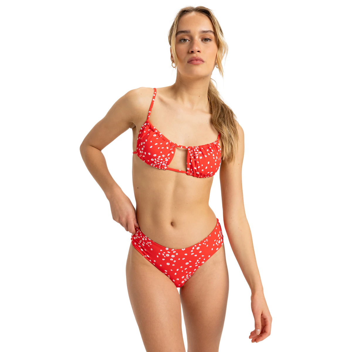 

Roxy Women's Pt Beach Classics Раскрытие нижнего белья бикини, красный