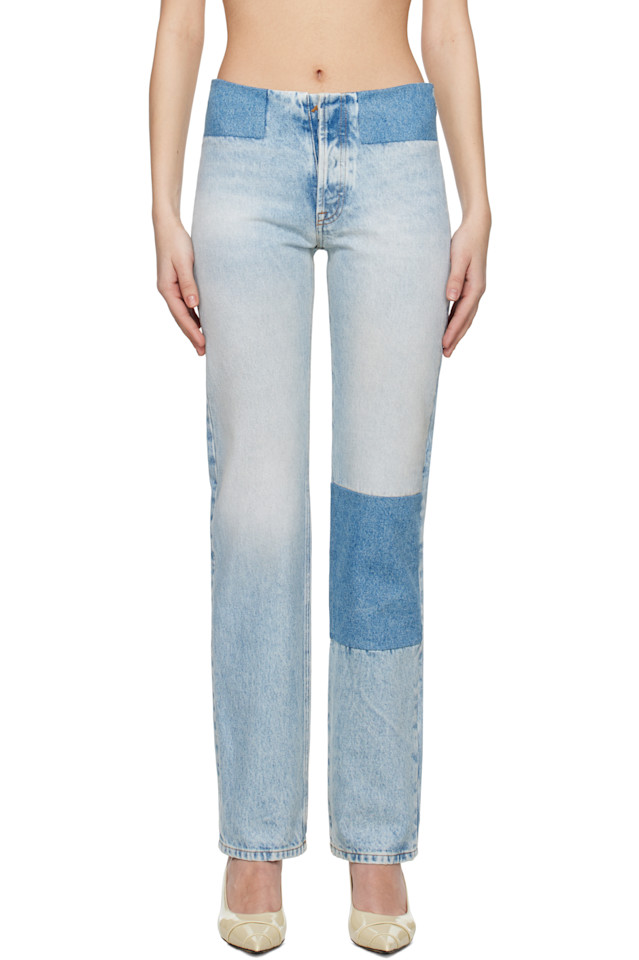 

Джинсы в стиле пэчворк Mm6 Maison Margiela, синий
