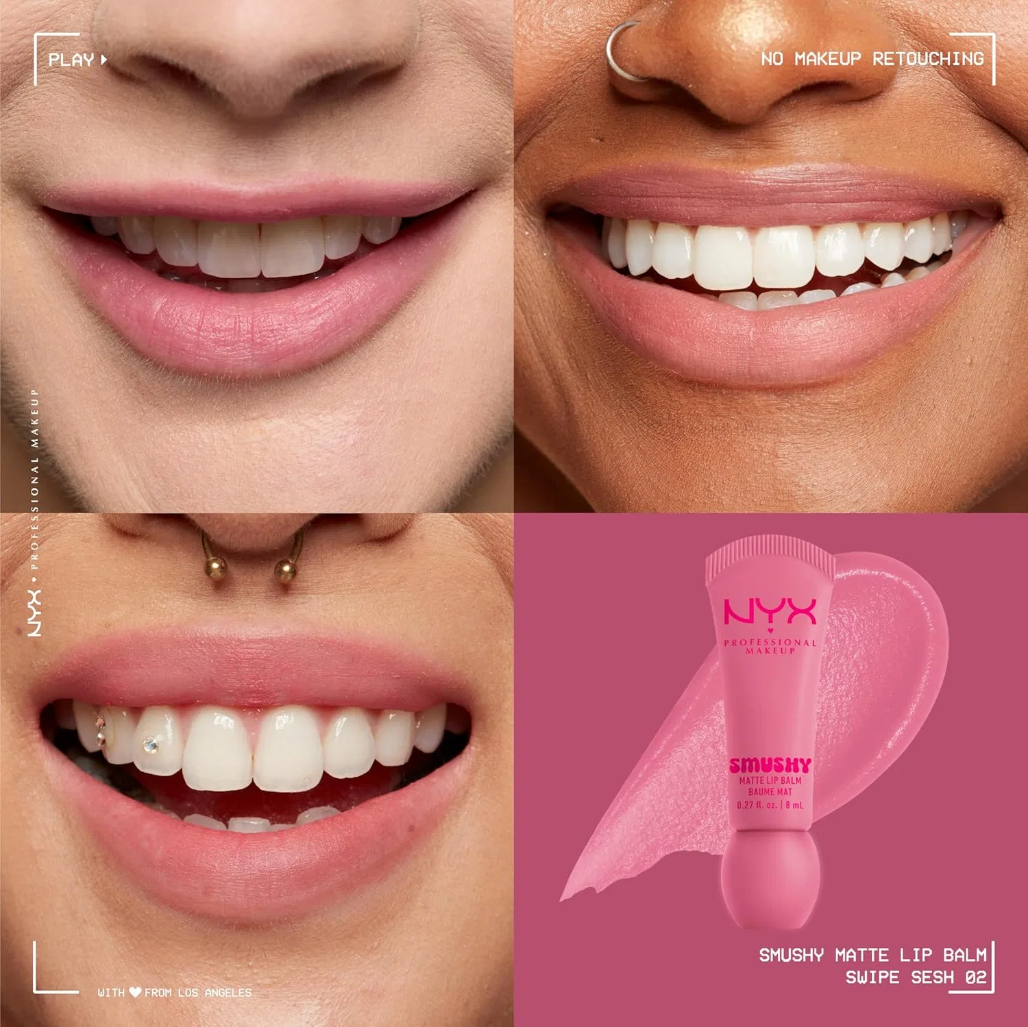 Матовый бальзам для губ «Smushy Matte» от NYX Professional Makeup Nyx Professional Makeup, Swipe Sesh — фото 2