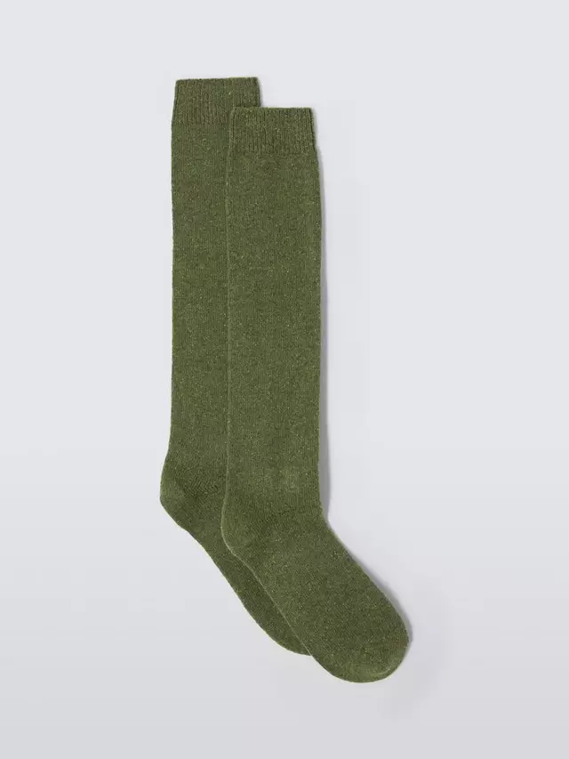 

Носки John Lewis Wool Silk Blend Knee High, зеленый