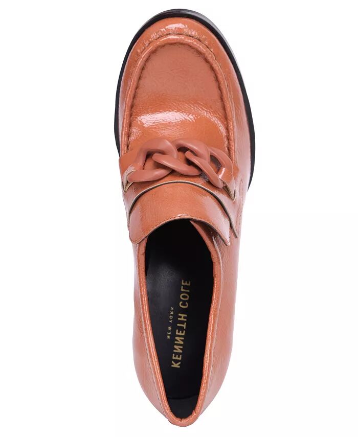 Женские туфли Justin Lug на высоком каблуке Kenneth Cole New York, коричневый/бежевый — фото 4