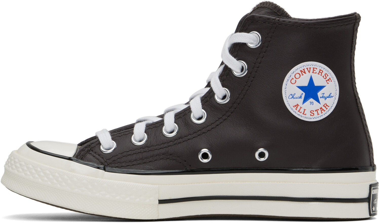 Коричневые высокие кеды Chuck 70 Heritage Color Leather Converse — фото 3