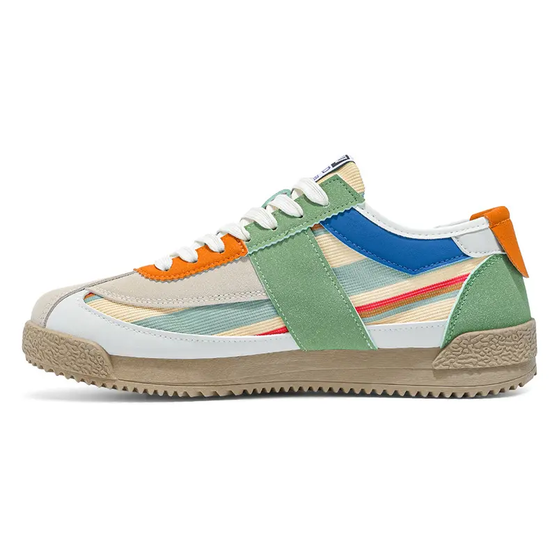 

Дышащие мужские кроссовки для скейтбординга Beerus, Green Orange Skateboard Shoes