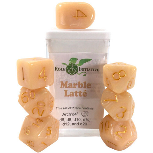 

Аксессуары Role 4 Initiative R4I Dice w/Arch'd4: Marble - Latte (7)