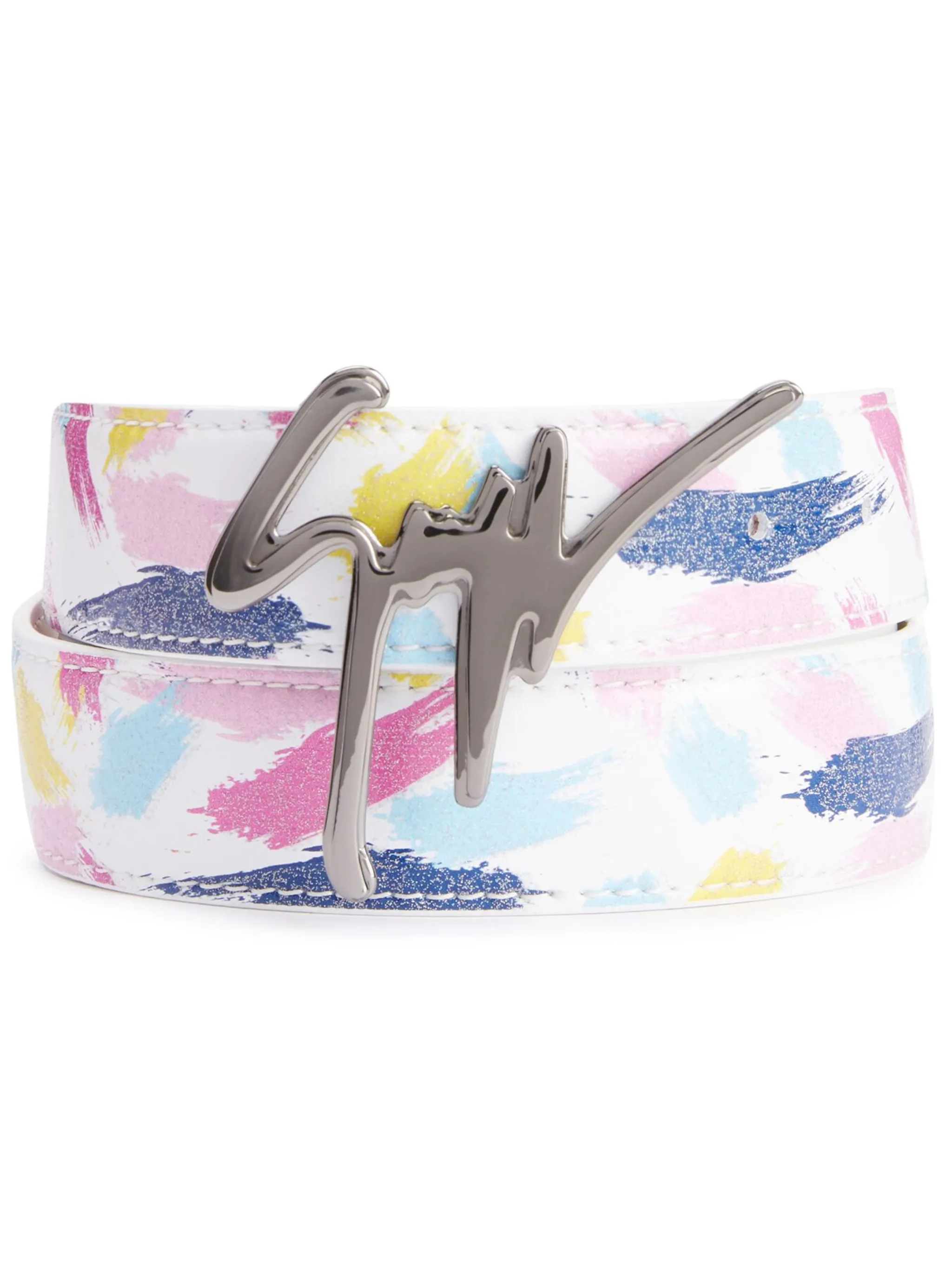 

Ремень Giuseppe с геометричным принтом Giuseppe Zanotti, металлик