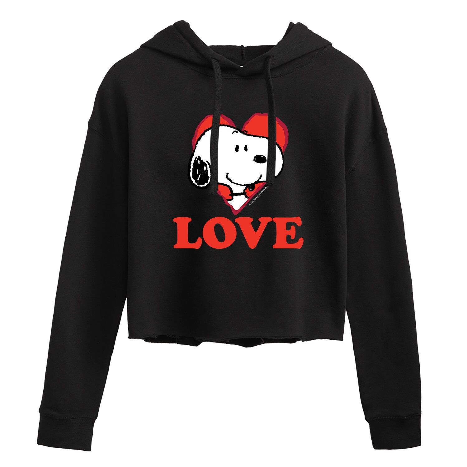 

Укороченное худи для подростков Peanuts Snoopy Love Licensed Character, черный