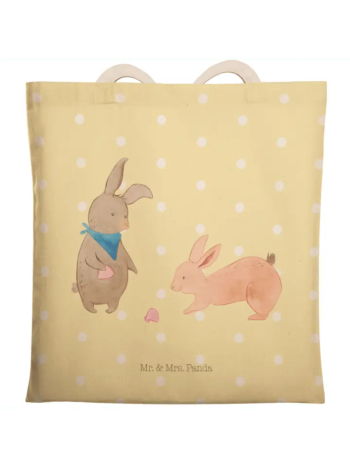 

Шоппер Mr. & Mrs. Panda, желтый пастельный