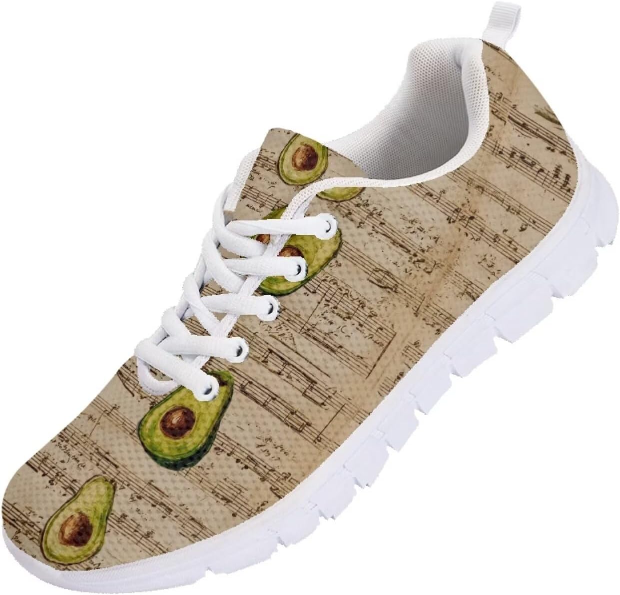 

Мужские кроссовки Funnydude Funny Print 2025 Осень, легкие беговые кроссовки с дышащей сеткой, Avocado