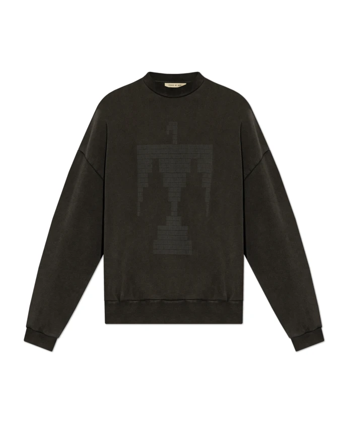 

Толстовка с принтом Fear Of God, серый