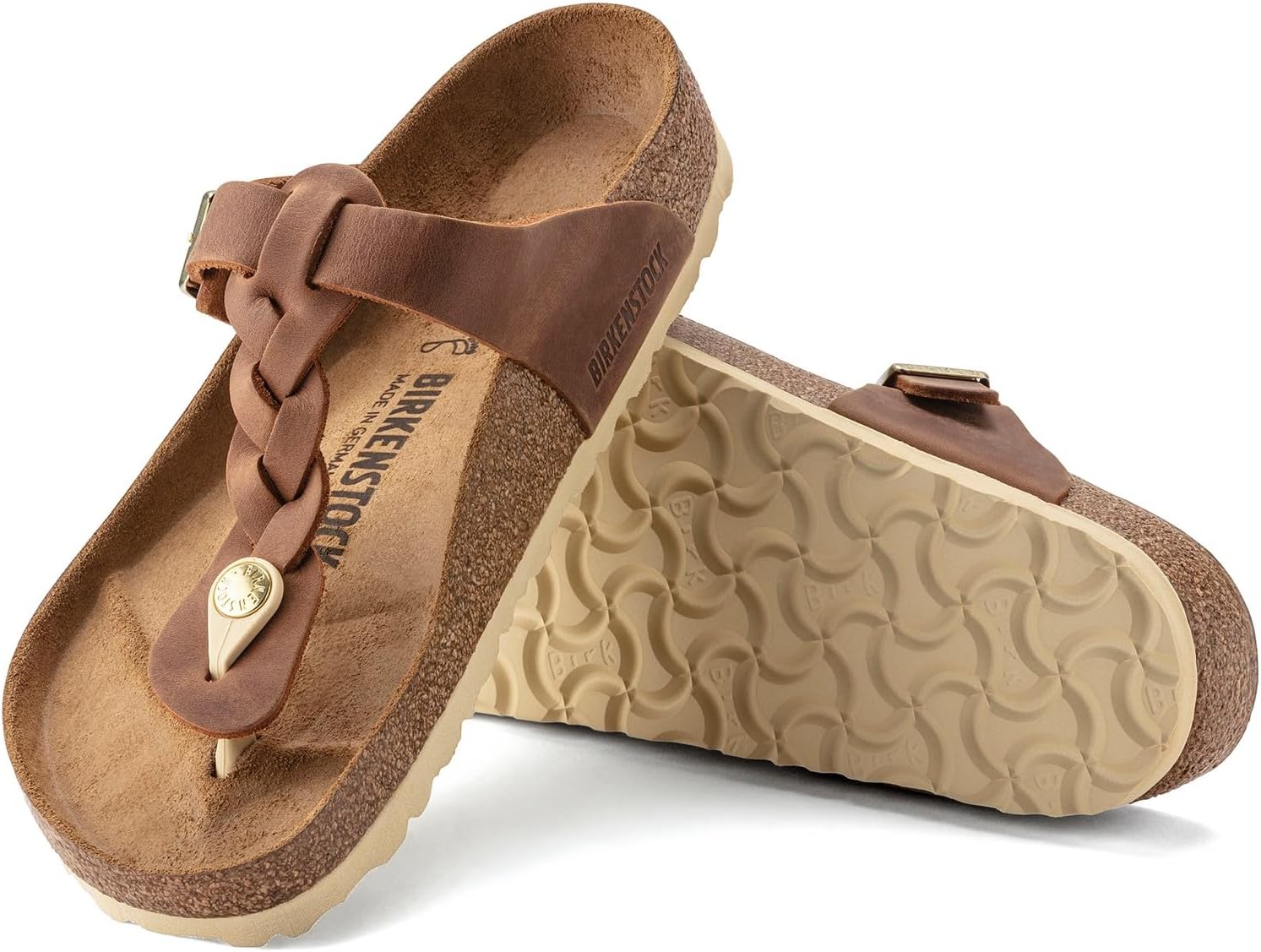 Сандалии Birkenstock Gizeh Essentials EVA унисекс, 5 Women/3 Men Cognac — фото 2