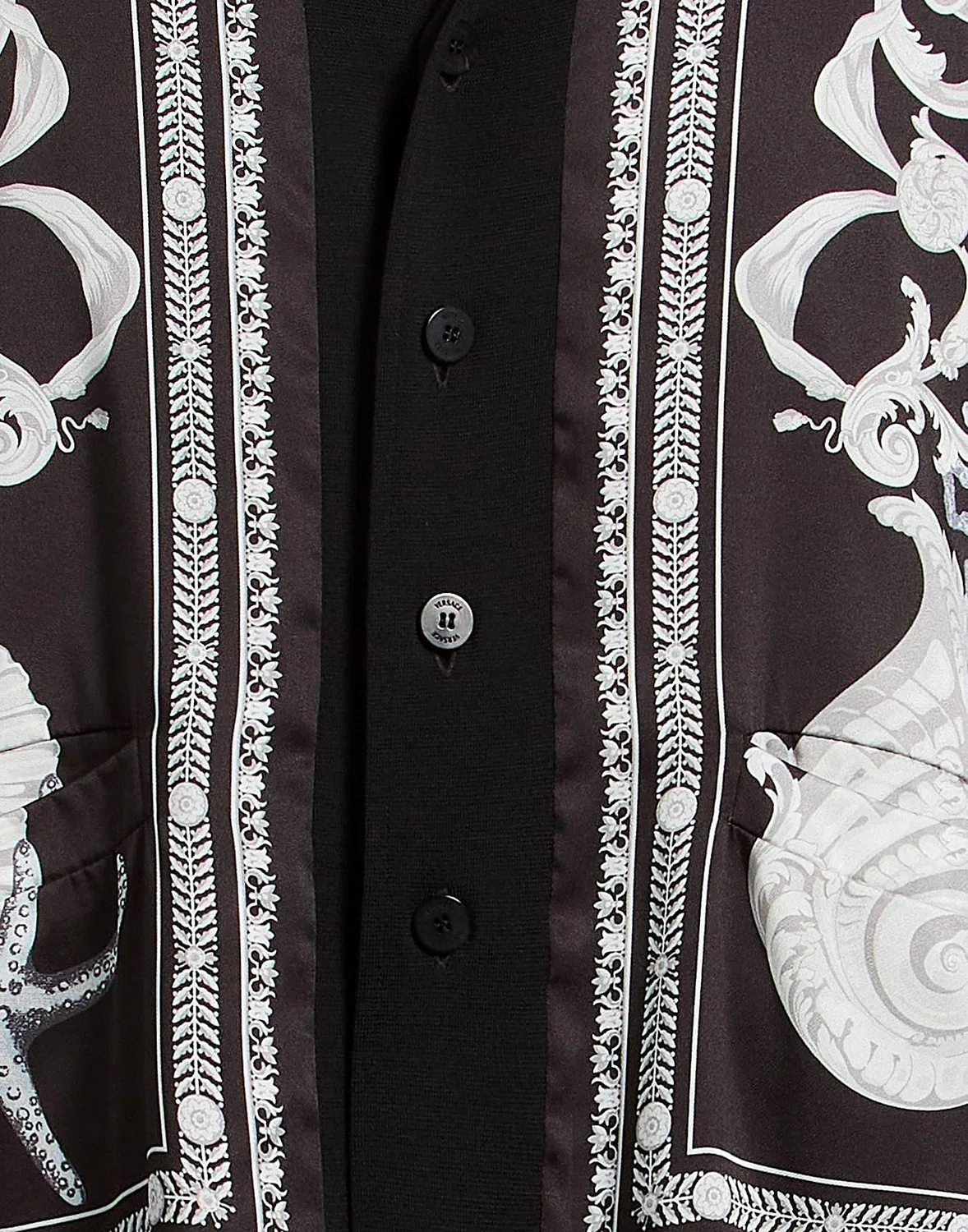 Куртка из шерсти с принтом VERSACE Black — фото 4