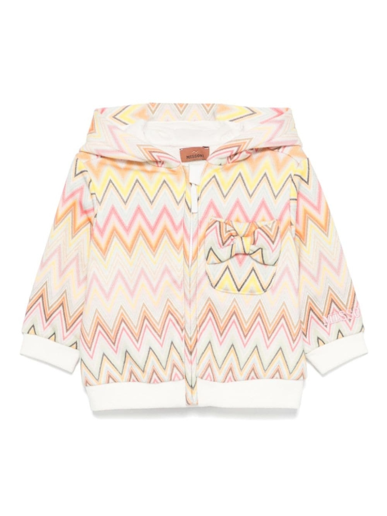 

Missoni Kids худи с узором зигзаг, белый