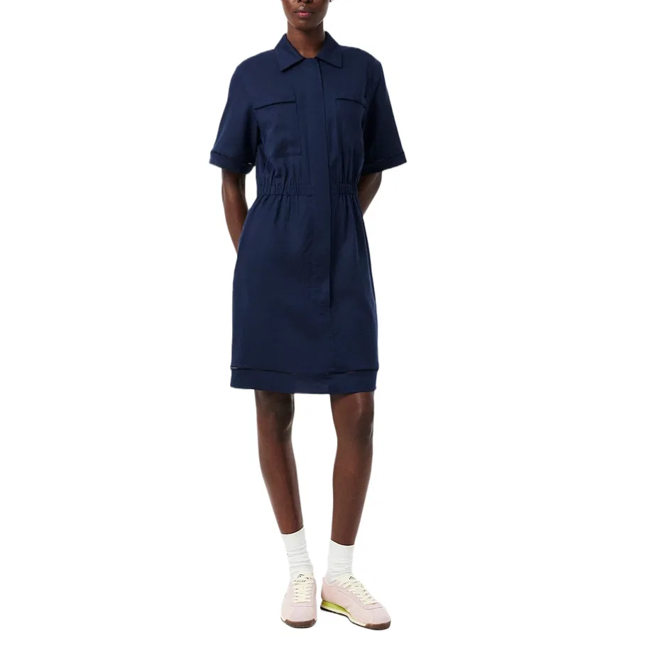 Платье женское с коротким рукавом LACOSTE, 166/Navy Blue — фото 4