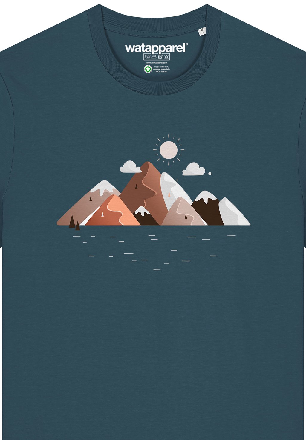 

Футболка с принтом MOUNTAINS MOON watapparel, бирюзовый