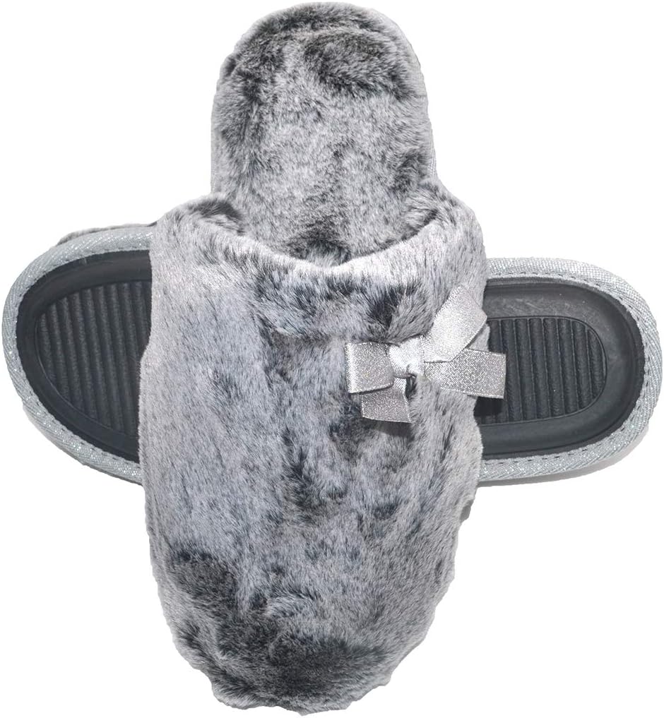 

Женские домашние тапочки Millffy с удобным искусственным мехом, мягкие, с амортизирующей подошвой и противоскользящей подошвой, серый