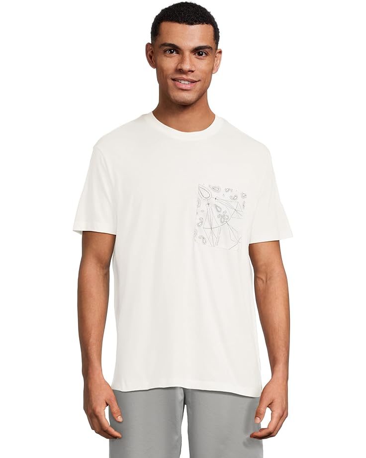 

Футболка Armani Exchange Paisley Pocket Tee, цвет Off White